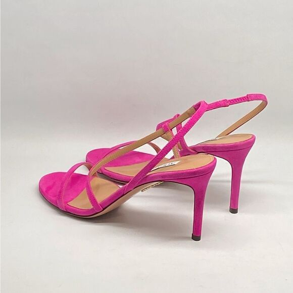 Aquazzura Sleek 75MM Strappy Suede Sandals size 36.5 - Picture 8 of 13